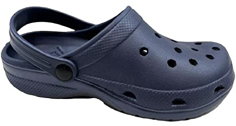 Ladies Womens Mules Slippers Nursing Garden Beach Hospital Clogs Shoes Sandals Navy