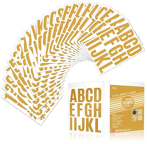 24 Blätter Vinyl Buchstaben Zahlen Aufkleber 5 cm Goße Großbuchstaben Aufkleber Mit 318 Zahlen Und Buchstaben Wetterfest Selbstklebend Letter Stickers Für Outdoor Schilder Poster Briefkästen Farbig