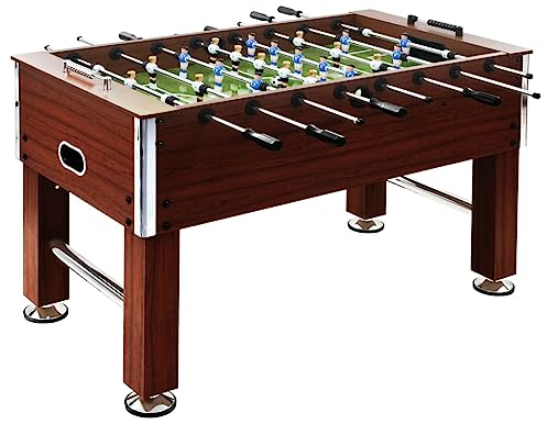Hommdiy Kickertisch 60kg Stahl Tischkicker Tischfußball Fussballtisch Braun