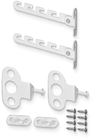 NJCXOLA Fensterfeststelle, 2 Stück Fensterfeststeller für Kippfenster, Fensterstopper Metall, Fenster Offenhalter, Fensterriegel zum Einstellen der Fensteröffnung (Weiß)