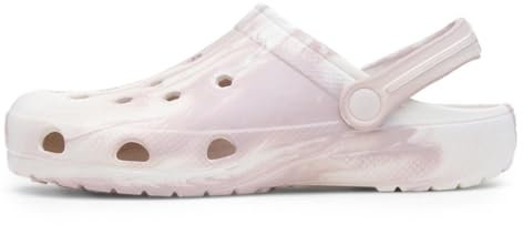 Shoe Zone - Summer Womens Cream Marble EVA Clog - Size 6 UK - Off-White