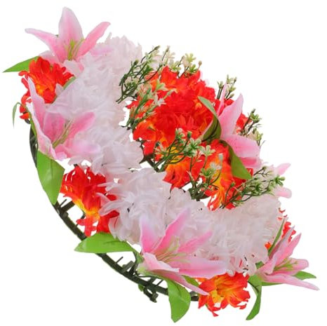 GOOHOCHY De Flores Artificial para Cementerio Wreath De Lirios Adorno Memorial para Conmemoraciones y Funerarias