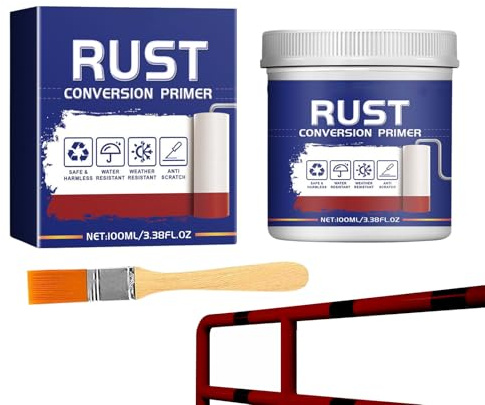 Convertidor de óxido para metal, pintura encapsulante de óxido de larga duración con pincel, removedores de cal para el hogar, prevención de erosión, protección, mantenimiento, acero, aluminio, hierro