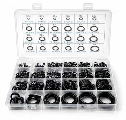 Rubber O Rings Set, Ø 3-22 mm Universal O-Ring Gaskets Seal Kit, Nitrile Rubber Washers Assorted for Plumbing, Tap Washers, Automotive, Jet/Pressure Washers, Garden Tap Kit (400, 4-30 mm)