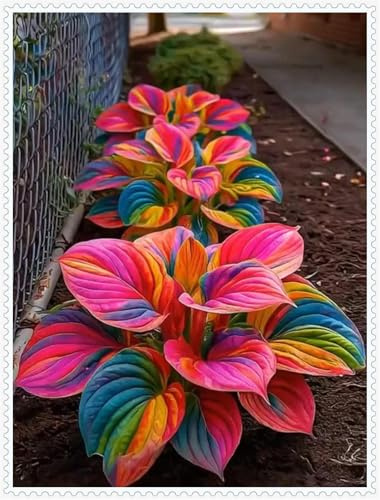 Hosta/flor verde/encantadora, buena para contenedores/orgánicos/bombillas Hosta/boda natural-8 bombillas-A