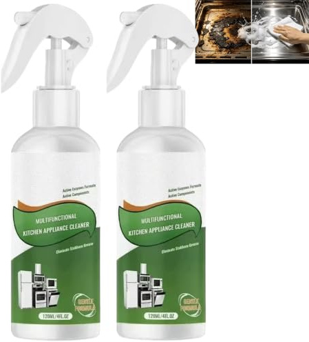 2026 Nuevo Potente Limpiador De Horno Y Cocina Sin Fregar, Espray De Espuma Desengrasante De Cocina Resistente,Limpiador De Superficies Múltiples De PH Neutro Y Quitamanchas De Aceite (2 piezas)