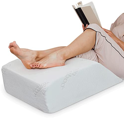 Zen Bamboo, Cuscino per gambe, per sollevare e far riposare le gambe, in memory foam, riduce il dolore alla schiena e migliora la circolazione, con fodera rimovibile in bambù