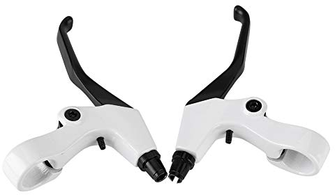 MAGT Bremsgriff für Fahrrad, Aluminiumlegierung, 1 Paar Mountainbikes, Bremshebel, für Lenker weiß/schwarz, 22 mm