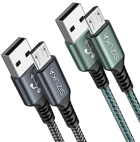 Micro USB Kabel, [2Stück 2M] Nylon USB Kabel High Speed Android Handy Ladekabel für Samsung Galaxy S7/ S6/ J7/ Note 5,Xiaomi,Huawei, Wiko,Motorola,Nokia,Kindle