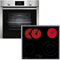 NEFF BX46P, Backofen-Set Einbau bestehend aus B2CCG6AN0, N 30, Einbaubackofen mit CircoTherm, 60 x 60 cm, Edelstahl und T16SBN1L0, N 50, autarkes Elektrokochfeld, 60 cm, Schwarz, mit Rahmen aufliegend