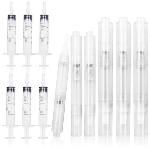 ZOCONE 12 Pcs Touch Up Paint Pen Set, 3ml+5ml Paint Touch Up Pen Refillable for Walls with 5ml Paint Syringe Brush Touch Up Paint Pen for Walls Refillable Paint Pens for Drywall Cabinets Furniture