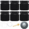 Gewürzgläser aus Glas schwarz-matt rund mit Schraubeckel Luftdicht - wasserfeste Etiketten - 125 ml (6)