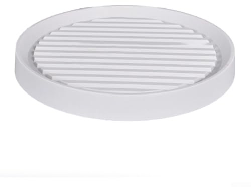 Set di 2 supporti rotondi per piante con ruote, in plastica, per piante da interno ed esterno, con scanalatura di protezione dal trabocco d'acqua e rete rinforzata (YD-4 beige)