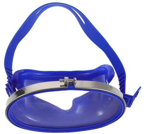 MOTHNUR Maschera da Snorkeling Antiappannamento Lente in Vetro Temperato, Occhialini da Nuoto Blu Cinghie Regolabili e Protezione Uv, Accessori da Bagno e Adulti per Piscina e Attività