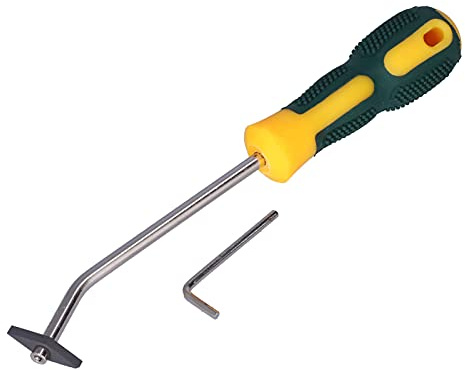 Rengue Herramienta de Eliminación de Lechada, Raspador Profesional de Acero Inoxidable con Ergonómico para Limpieza de Juntas de Azulejos, Oficina en Casa