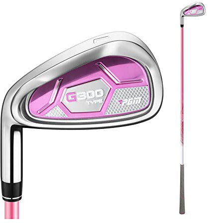 Golf Club da donna, G300 7# ferro mano sinistra singola in acciaio inossidabile/carbonio canna da allenamento da donna LH Golf Practice Club (con albero in carbonio, sinistra)