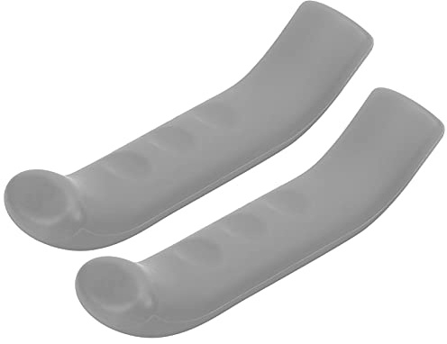 Keenso Bike Brake Grips, Anti-Slip Silicone Bicycle Brake Lever Cover, Ergonomic, Grey