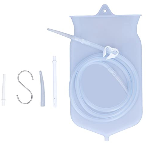 NIKOU Lavemang kit set påse silikon 2 l för kaffe hem intestinal rengöring