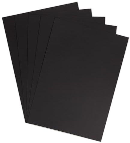 Stephens Black Coloured Card A4 240gsm 25 Sheets, Great For Printing, Photocopying, Card Making, Decoupage, And Scrapbook Designs, Perfect Cardboard Base For Craft Projects, Essential Stationery Item