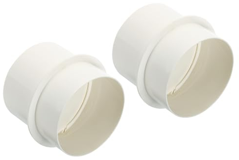 PATIKIL Clapet Anti-Retour de 4 Pouces 2 Pièces Tuyau de Ventilation en Pvc Obturateur Anti-Refoulement Bloqueur Flux d'Air à Sens Unique Ventilateurs d'Extraction Cuisine Salle de Bains