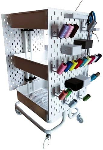 Montageset kompatibel mit IKEA SKÅDIS an RÅSKOG/NORRÅKER / 2 Halterungen/Weiß/PETG Bio-Kunststoff/Extra stabil/Skadis Zubehör