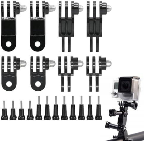 Soporte Giratorio Ajustable para GoPro y Cámara Acción - Brazo Extensión con Montaje para Casco Motocicleta y Bicicleta