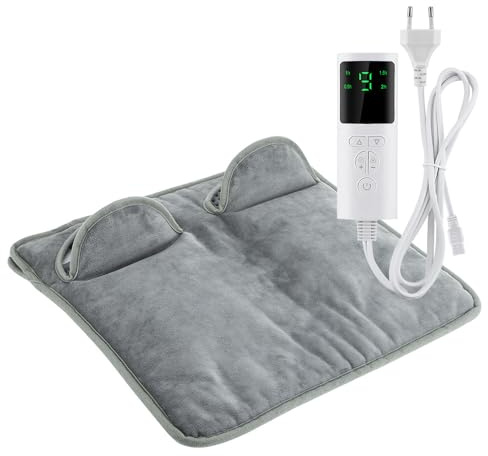 Aofesel Calentador de pies eléctrico, calentador de pies súper suave con 9 niveles de temperatura y 4 niveles de sincronización, calentador de pies eléctrico para mujeres y hombres, lavable a máquina