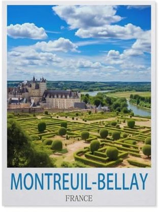 YYHMKBYY，Jigsaw Puzzle 1000 Piece，Montreuil Bellay France，Classic Puzzle DIY Kit Paper Toy Unique Gift Home Decor（38x26cm）-P80