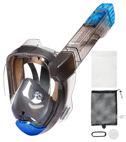 Maschera da Immersione Integrale, Maschera da Immersione Integrale, Confortevole Impermeabile Antiappannamento, Vista Panoramica 180° Attrezzatura da Nuoto per Donne Adulte