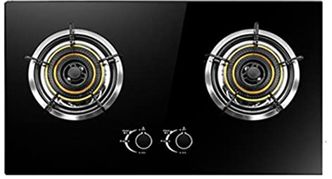 Gas Stove Cooker with Melt-Proof Knobs, Compatible with LPG/NG, Ideal for Tabletop and Built-in Kitchen Installations