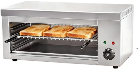Salamandra elettrica commerciale con controllo termostatico, potenza 2000 W, griglia regolabile per una cottura perfetta, per pizza, pollo arrosto e bistecca in cucine professionali