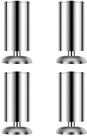Qrity 4 x Möbelfüße Schrank Beine Küche Füße Arbeitsplatte/Einheit/Frühstück Bar/Schreibtisch Tischbeine Möbel Beine - Gummimatte - Sicher & leise 50 x 80mm