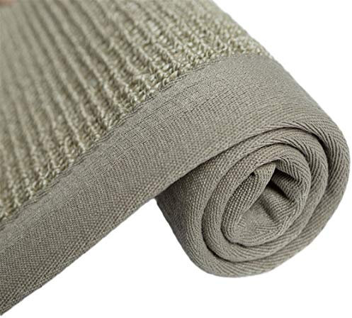 LIVEINU Sisal Natur Teppich mit rutschfest Sisalteppich Modern Hochwertige Bordüre Flachgewebe Sisal Läufer Teppich Fußmatten Für Schlafzimmer 50x160cm Grün