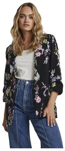 PIECES Pcbosella 3/4 Printed Blazer Noos BC, Negro, XL