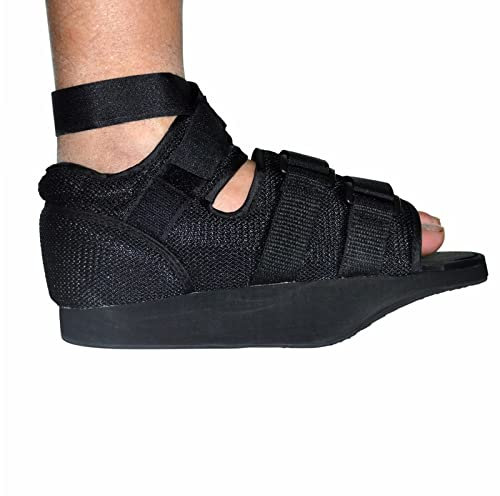 Justerbar känga Post-Op Sko, Walking Boot med tåhätta, Protect Gips Justerbar Mesh Tyg Skor Fotödem(Color: L(43-45))