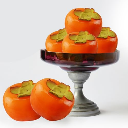 Tuxiaobu Cachi finti, 8 pezzi di cachi finti in plastica, decorazione di frutta artificiale