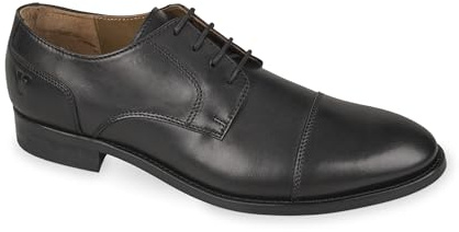 Valleverde Stringata Classica Uomo 47800 in Pelle Nero Modello Casual. Una Calzatura Comoda Adatta per Tutte Le Occasioni. Primavera Estate. EU 43
