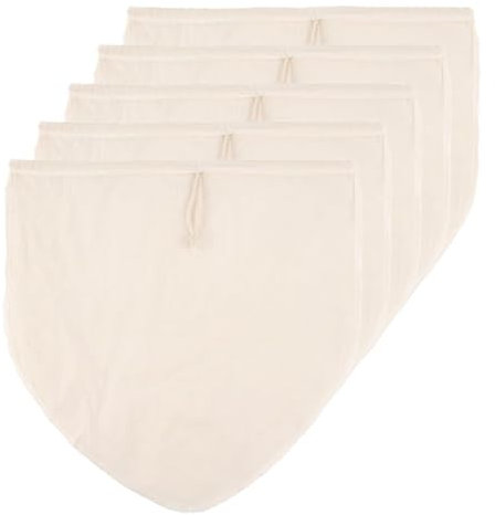Pluuttiem Bolsas de 30 X 30 cm para Leche de Frutos Secos, Bolsa de Tela de Algodón para Colar, Bolsa Reutilizable para Colar Leche de Avena y Hacer Queso.