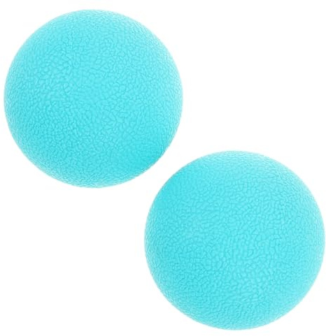 BETOOKY Pelota de Masaje de Fascia Tpe 65mm Color Verde Claro para Relajación Muscular Profunda, Masaje de Espalda y Pies, Par de Bolas Terapéuticas para Pilates y Bienestar Corporal