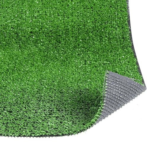 EffeDecor Prato Sintetico Drenante Tappeto Erba Finta Verde 8/13/25/35/40/50mm Manto Erboso Calpestabile per Ambienti Esterni,Giardino,Terrazzo,Balcone (Rotolo 1x20 MT (20 Mq), Spessore 8 mm)