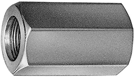 Dresselhaus Lot de 10 écrous de connexion M8x40 à vis à tête longue, manchons filetés hexagonaux Galvanisé SW 11 M8 x 40 Lot de 10