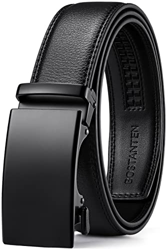 BOSTANTEN Cinturón Cuero Para Hombres Piel Cinturones hebilla automática Men's Belt
