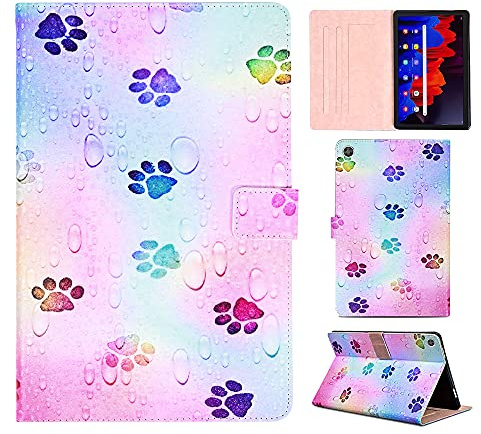 Auslbin Lenovo Smart Tab M10 FHD Plus 10,3 Zoll Hülle,PU Leder Ultra Thin Case mit Standfunktion Smart Schutzhülle Kompatibel mit Lenovo M10 FHD Plus TB-X606X/TB-X606F - Fußabdruck