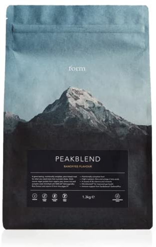 Form Peakblend - Vegan Meal Replacement Shacke - 34g of plant based protein per serving - Nutritionally complete | 26 vitamins & minerals | No artificial flavours, no artificial sweeteners (Banoffee)