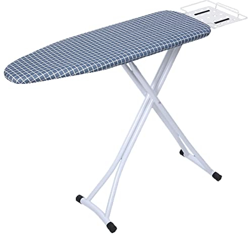 ALEjon ArtsPavilion Ironing Board 5 Height Options, Solid Steam Unit Rest Holder Non-Slip Feet, for Home Apartment Laundry Room Small Spaces 90 * 30cm