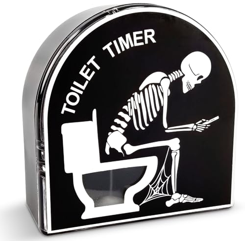 Audasi 5 Minuten Sand Toilette Sanduhr Timer Kreative Skelett Timing Tool Hausgarten Home Decor Spielzeug Papa Geschenk Lustige für Männer Sohn Ehemann Vatertag Geburtstags-Gag