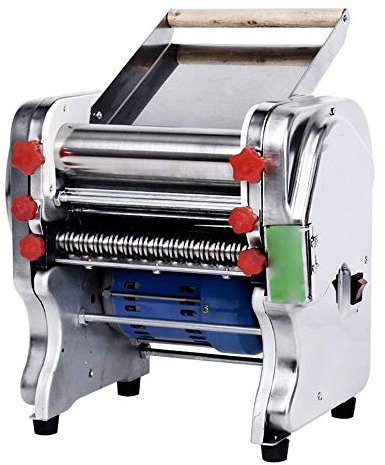 Pastamaskin - Rostfritt Stål Kommersiell Elektrisk Pastamaskin Dough Roller Nudelskärmaskin Nudeltillverkning Manuell Pastamaskiner