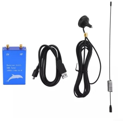 Digital Radio Scanner With R820T2 Tuner USB Receiver, 100KHz-1.7GHz Range For Amateur Radio Monitoring(B)