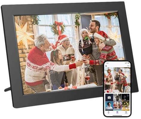 WiFi digital fotoram 10,1 tum 32 GB smart digital bildram med 1280x800 IPS HD-pekskärm digital ram Enkel delning