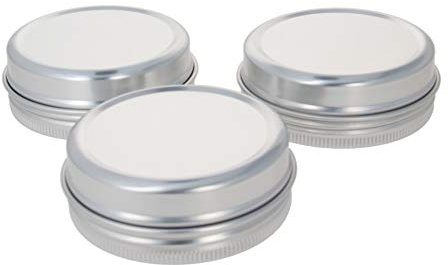 Othmro 30pcs Aluminium Tin Jars, 2oz Small Containers Tins with Screw Lids, Empty Can Travel Tins for Candles, Cosmetic, Soap Silver (60ml/2oz)